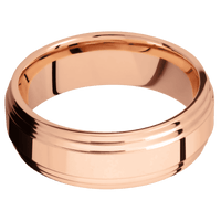 14K Rose Gold + Polish , Polish Finish