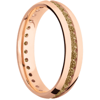 14K Rose Gold + Polish Finish