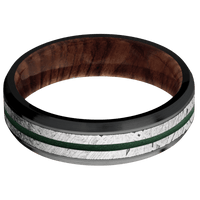 Zirconium + Polish , Satin Finish + Sequoia