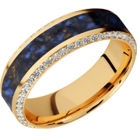14K Yellow Gold + Satin , Polish Finish
