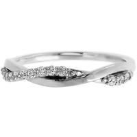 14K White Gold band with 13 Round Lab Grown Diamond having TCW-.2