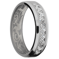 Platinum + Sand , Polish Finish + Crushed Silver