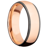 Tantalum Noir + Satin Finish + 14K Rose Gold