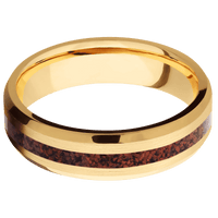 10K Yellow Gold + Satin , Polish Finish