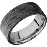 Forged Carbon Fiber + None Finish + 14K White Gold