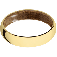 18K Yellow Gold + Polish Finish + Whiskey Barrel