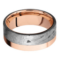 14K Rose Gold + Bead Finish