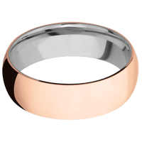 14K Rose Gold + Polish Finish + Titanium