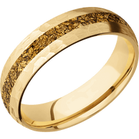 10K Yellow Gold + Hammer Finish