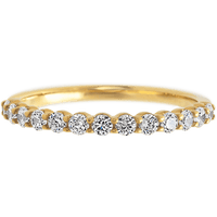 14K Yellow Gold band with 13 Round Lab Grown Diamond (ST) having TCW-.39