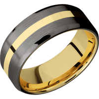 Tantalum Noir + Satin , Polish Finish + 14K Yellow Gold