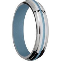 Titanium + Polish , Polish Finish + Polar Blue