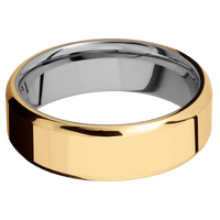 22K Yellow Gold + Polish , Polish Finish + Titanium