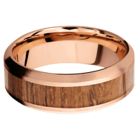 14K Rose Gold + Satin , Satin Finish