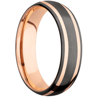 Tantalum Noir + Satin Finish + 10K Rose Gold
