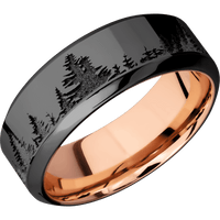 Zirconium + Polish , Polish Finish + 14K Rose Gold