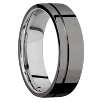 Tantalum Noir + Polish , Polish Finish + 14K White Gold