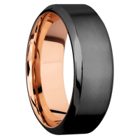 Zirconium + Anglesatin , Polish Finish + 14K Rose Gold