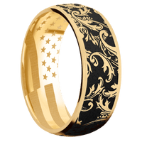14K Yellow Gold + Satin Finish