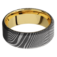 Flattwist + Acid Finish + 10K Yellow Gold