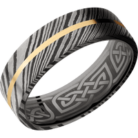 Damascus + Acid Finish + Tantalum Noir