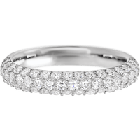 14K White Gold band with 18 Round and 34 Round Lab Grown Diamond (ST) having TCW-.87