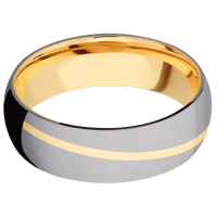 Tantalum + Polish Finish + 14K Yellow Gold