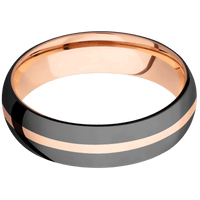 Zirconium + Polish Finish + 10K Rose Gold