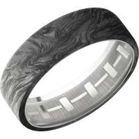 Forged Carbon Fiber + None Finish + 18K White Gold