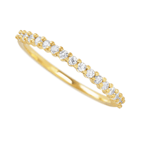 14K Yellow Gold band with 18 Round Lab Grown Diamond having TCW-.27