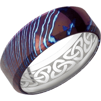 Titanium Damascus + Polish , Polish Finish + Platinum