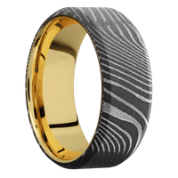Flattwist + Acid Finish + 10K Yellow Gold