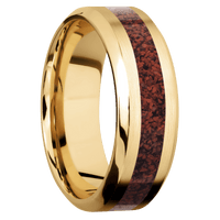 10K Yellow Gold + Satin , Polish Finish