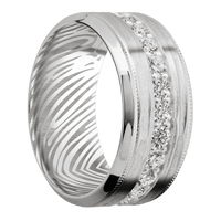 18K White Gold + Treebarkh , Polish Finish