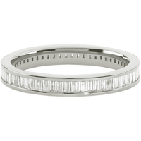 Platinum band with 64 Baguette Lab Grown Diamond having TCW-1.28
