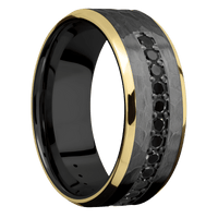Zirconium + Hammer , Polish Finish