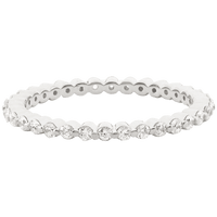 14K White Gold band with 31 Round Lab Grown Diamond having TCW-.46