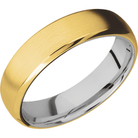 18K Yellow Gold + Satin , Polish Finish + 14K White Gold