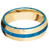 10K Yellow Gold + Hammer Finish