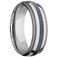 10K White Gold + Polish , Sand Finish
