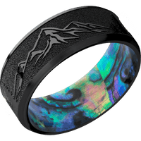 Zirconium + Polish , Satin Finish + Abalone
