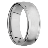 10K White Gold + Satin , Polish Finish
