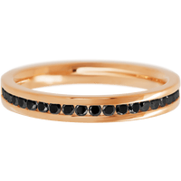 14K Rose Gold band with 21 Round Black Diamond having TCW-.32