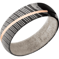 Damascus + Acid Finish + Antler