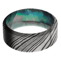 Damascus + Acid Finish + Black Mother of Pearl