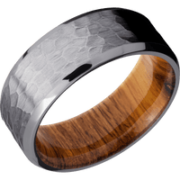 Tantalum + Hammer , Polish Finish + Desert Iron Wood