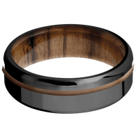 Zirconium + Polish , Bead Finish + Teak