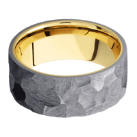 Tantalum + Rock Finish + 10K Yellow Gold