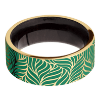 14K Yellow Gold + Anglesatin Finish + Wenge