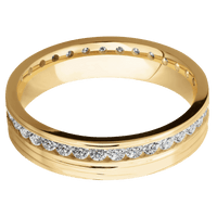 10K Yellow Gold + Treebark3 Finish